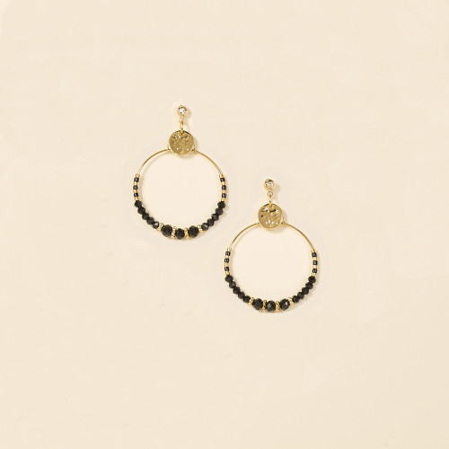 Boucles d'oreilles Mali noir