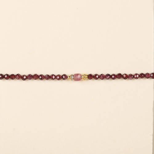 Bracelet Abby grenat bordeaux