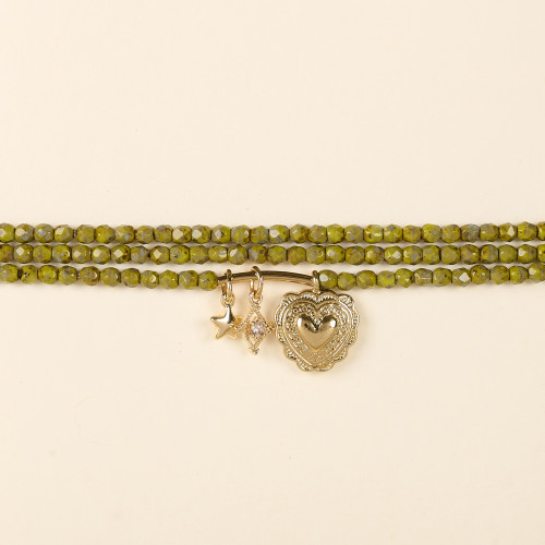 Bracelet Iman vert kaki