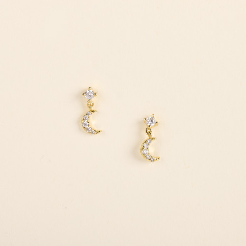 Boucles d'oreilles Sela lune