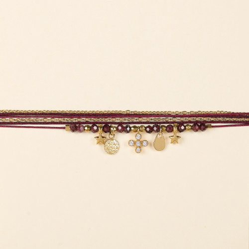 Bracelet Arlo grenat