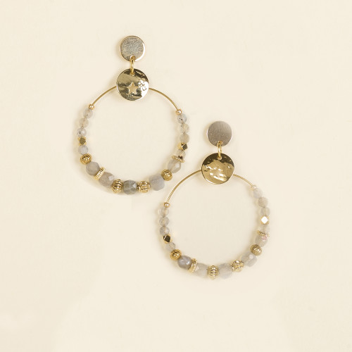 Boucles d'oreilles Arty gris