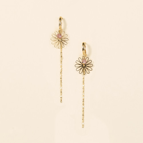 Boucles d'oreilles Adra rose