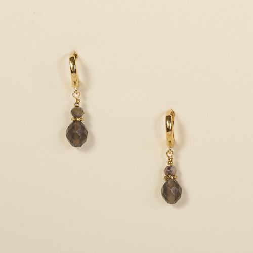 Boucles d'oreilles Ciri gris