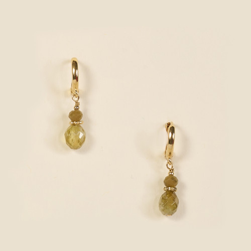 Boucles d'oreilles Ciri verte