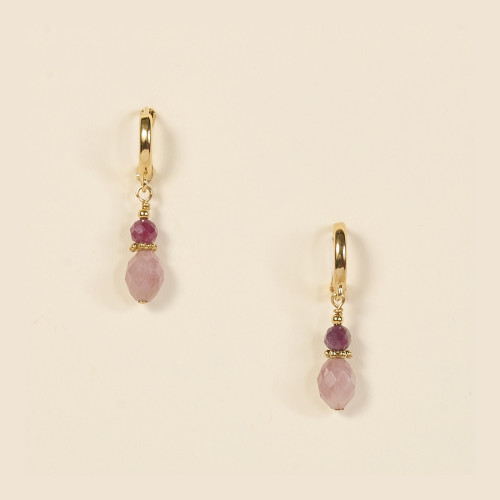Boucles d'oreilles Ciri rose