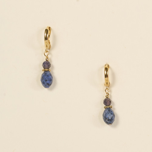 Boucles d'oreilles Ciri bleu
