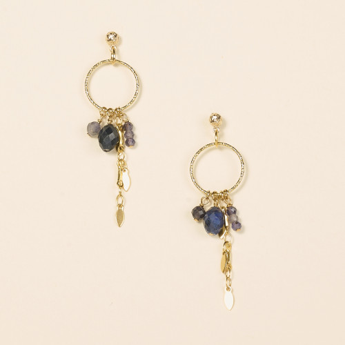 Boucles d'oreilles Baia bleu