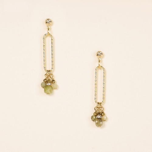 Boucle d'oreilles Cris vert