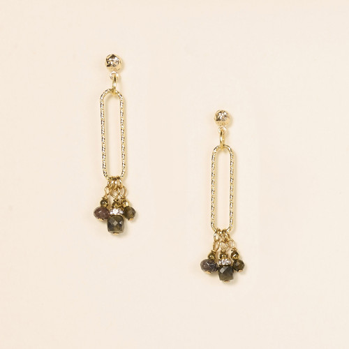 Boucle d'oreilles Cris gris