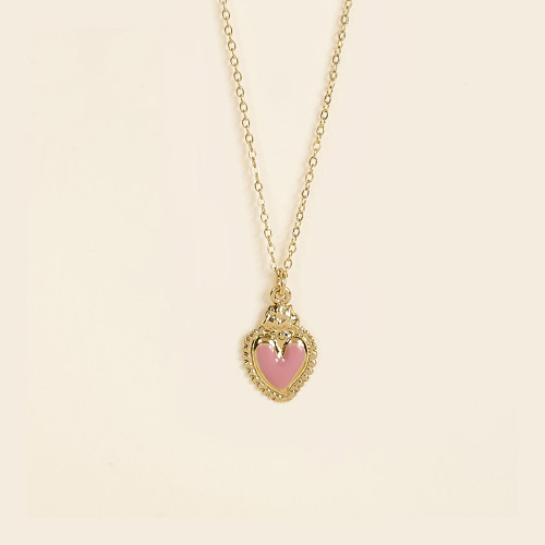 Collier Lumi vieux rose