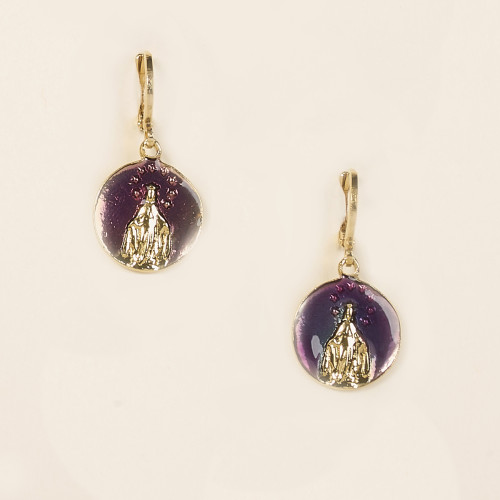 Boucles d'oreilles Liam violet