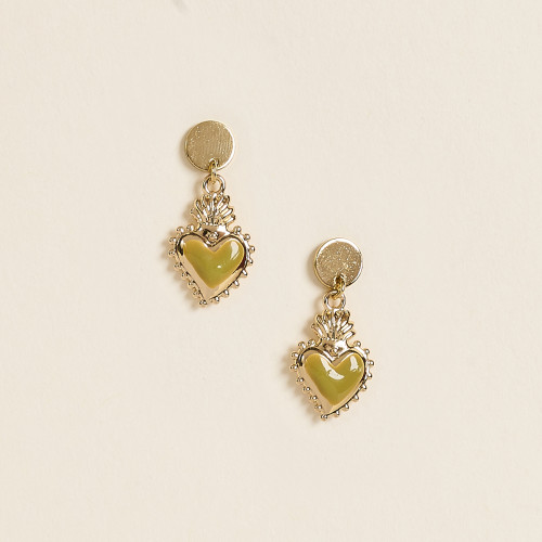 Boucles d'oreilles Isha kaki