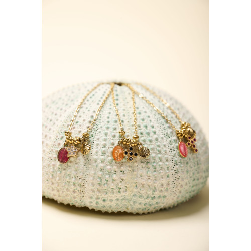 Collier Honi rose foncé