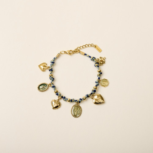 Bracelet Izac bleu et céladon
