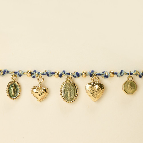 Bracelet Izac bleu et céladon