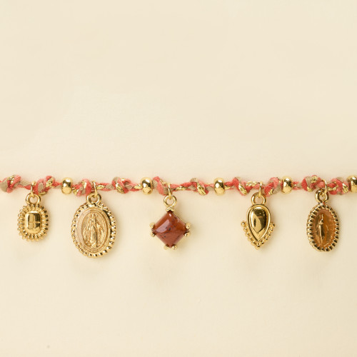 Bracelet Izac agate terracotta