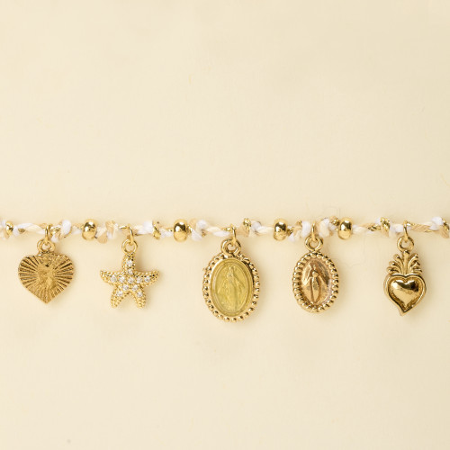 Bracelet Izac blanc et jaune