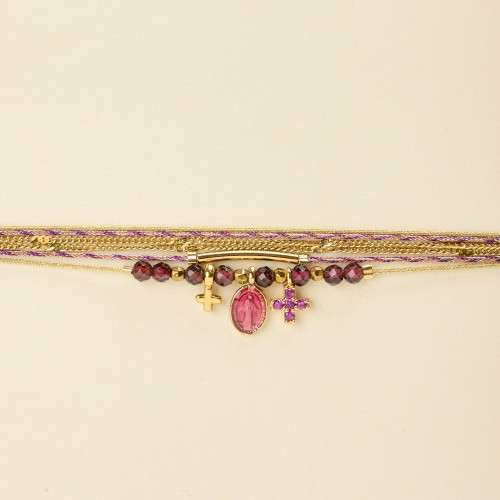 Bracelet Lara grenat