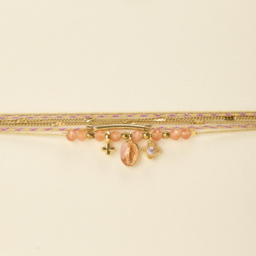 Bracelet Lara agate orange