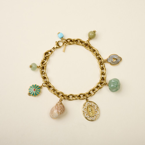 Bracelet Javi aventurine verte