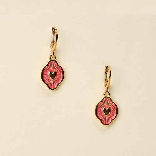 Boucle d'oreilles Iker rose...