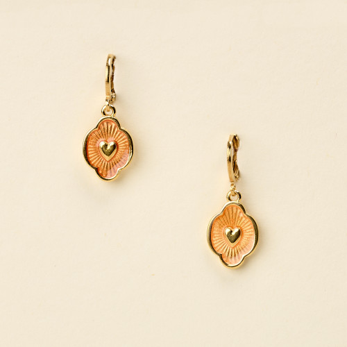 Boucle d'oreilles Iker orange