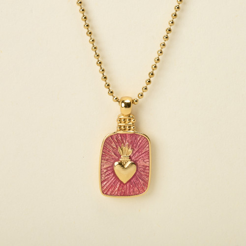 Collier Inez fushia