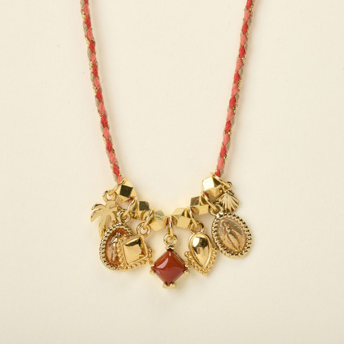 Collier Izak corail