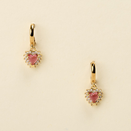 Boucle d'oreilles Izak rose...