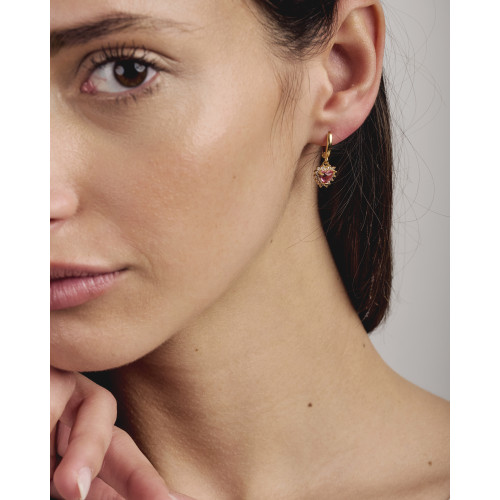 Boucle d'oreilles Izak rose...