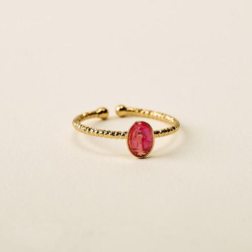 Bague Ivor rose foncé