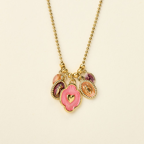 Collier Jack rose bordeaux