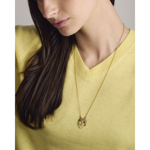 Collier Jack jaune bordeaux