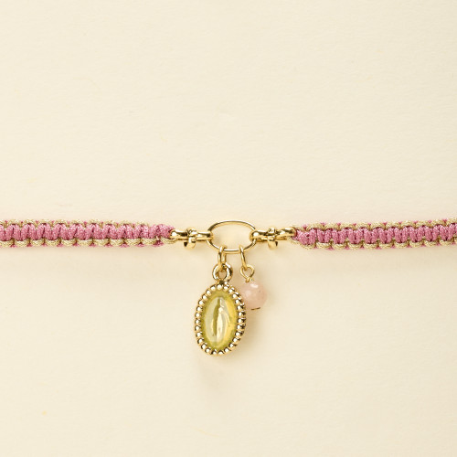 Bracelet Lynn rose et vert