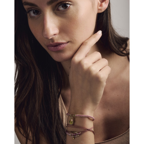 Bracelet Lynn rose et vert