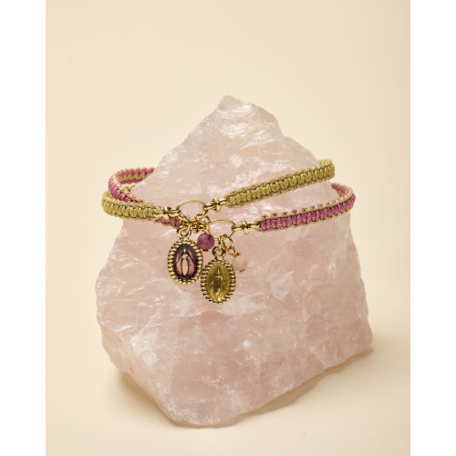 Bracelet Lynn rose et vert