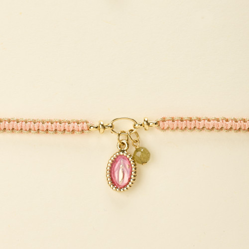 Bracelet Lynn saumon et rose