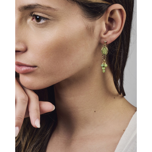 Boucle d'oreilles Lola verte