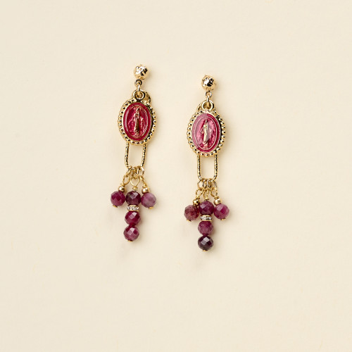 Boucle d'oreilles Lola rose