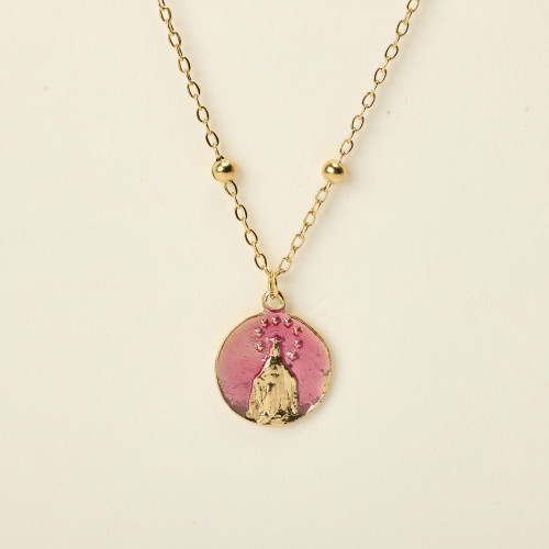 Collier Liam rose foncé