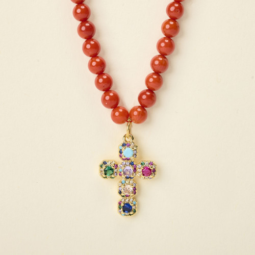 Collier Jora croix multi