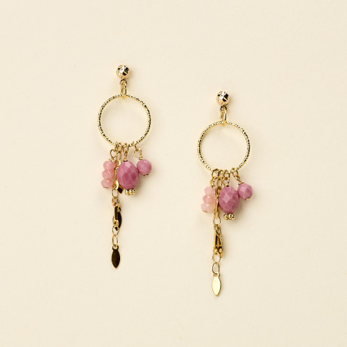 Boucle d'oreilles Baia rose...