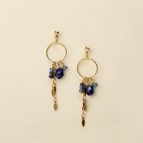 Boucle d'oreilles Baia bleu...