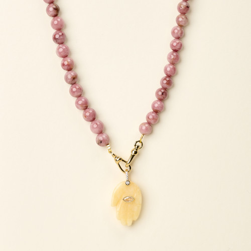 Collier Alba rhodonite main...