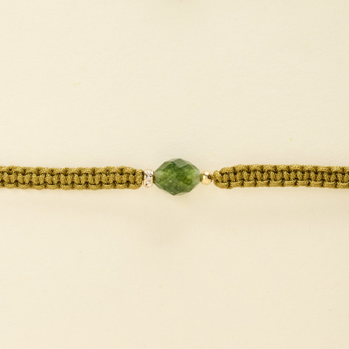 Bracelet Bibi grenat vert