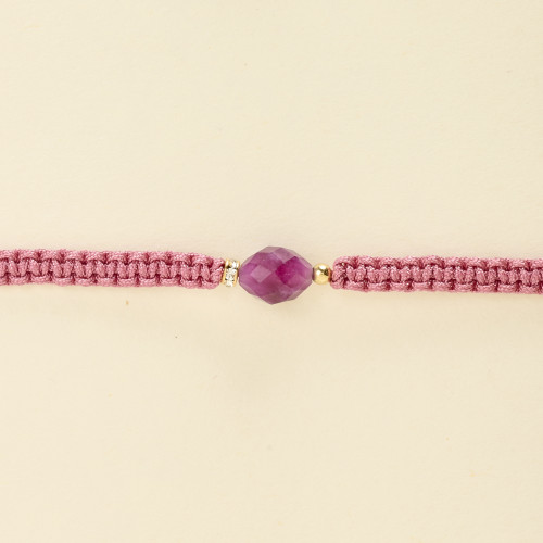Bracelet Bibi tourmaline rose