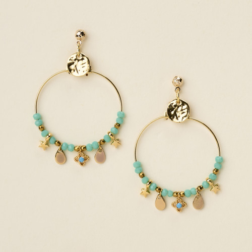 Boucle d'oreilles Arlo celadon