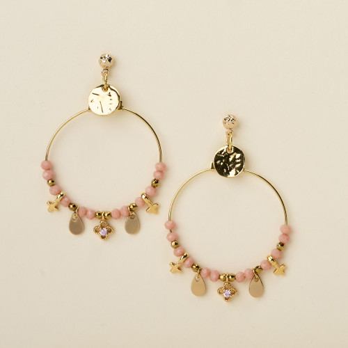 Boucle d'oreilles Arlo saumon