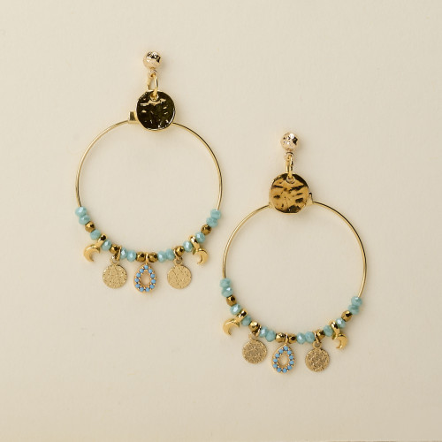 Boucle d'oreilles Arlo bleu...